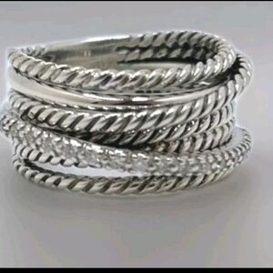 Davud Yurman Silver diamonds ring.8